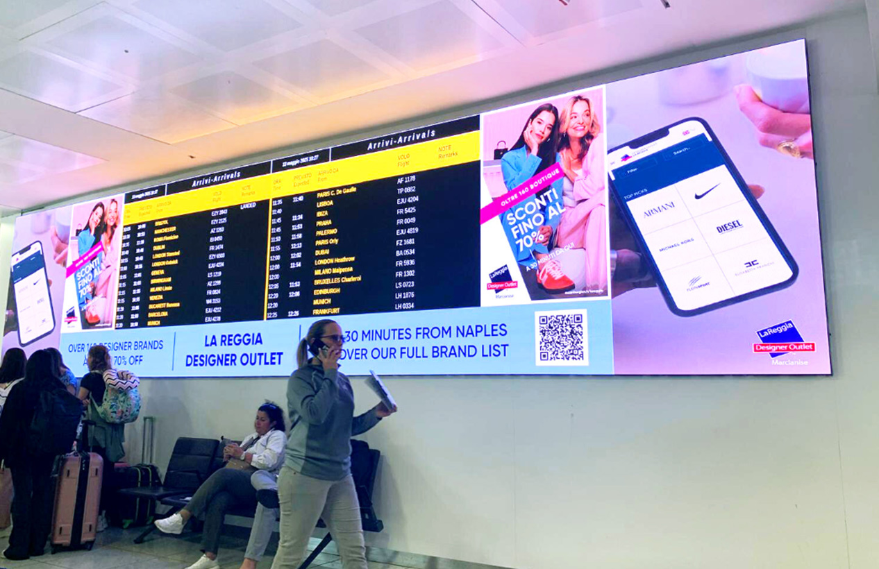 LED Wall at Naples Capodichino Airport